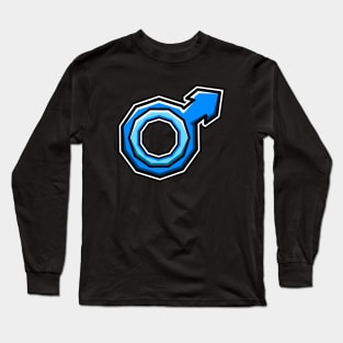 Blue Male - Pride Gender Symbol - Gender Identity - Male Long Sleeve T-Shirt